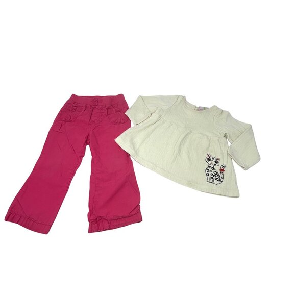 Toddler Girls - 2 Pants and 2 Shirts -‎ Size 24 M, 18-24M & 18 M - Picture 2 of 6